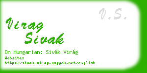 virag sivak business card