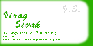 virag sivak business card